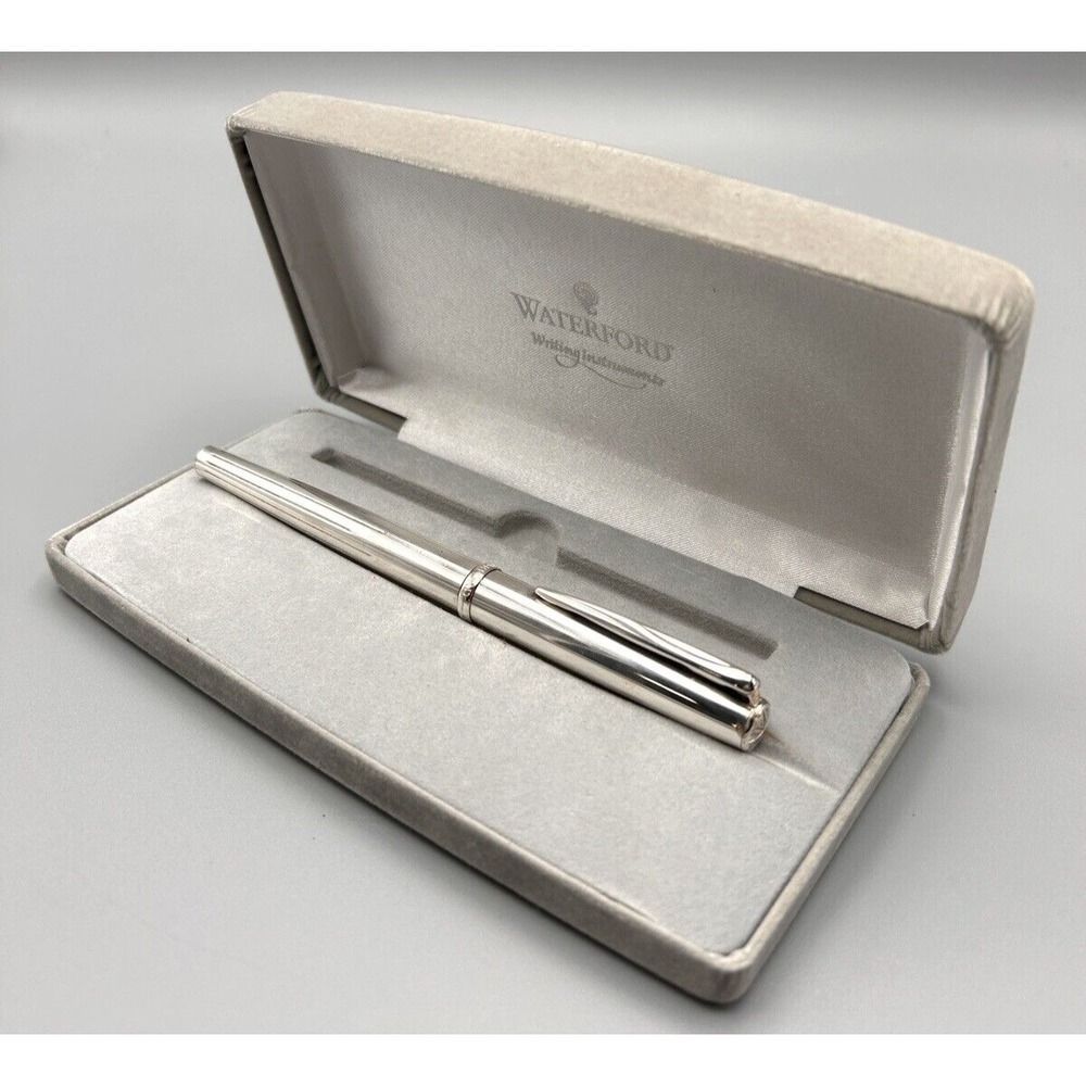Waterford Silver Glen Guilloche Rollerball Pen W407 | NEW in Box Graduation gift